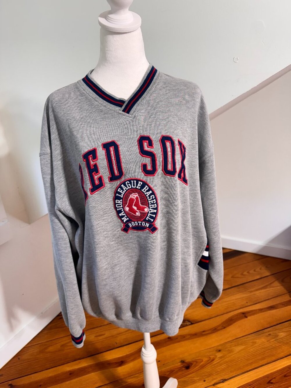 Vintage 90s Heavyweight Boston Red Sox Sweatshirt Mens XL Gray MLB